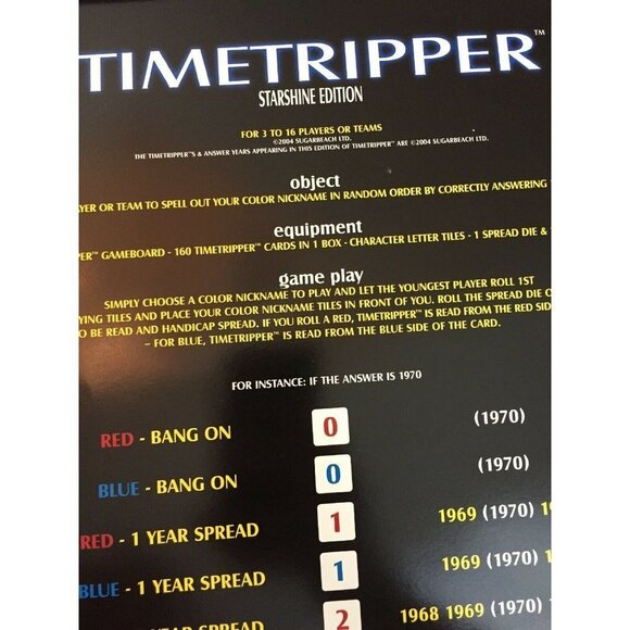 VTG 2000s Timetripper Starshine Edition Board Game Complete Trivia Strategy Y2K - Picture 8 of 10